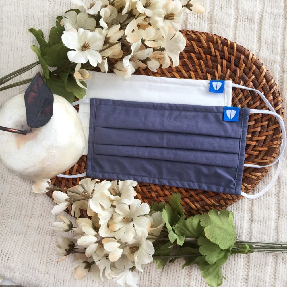 NEW! 2 PACK Cloth Face Mask - Oyster and White